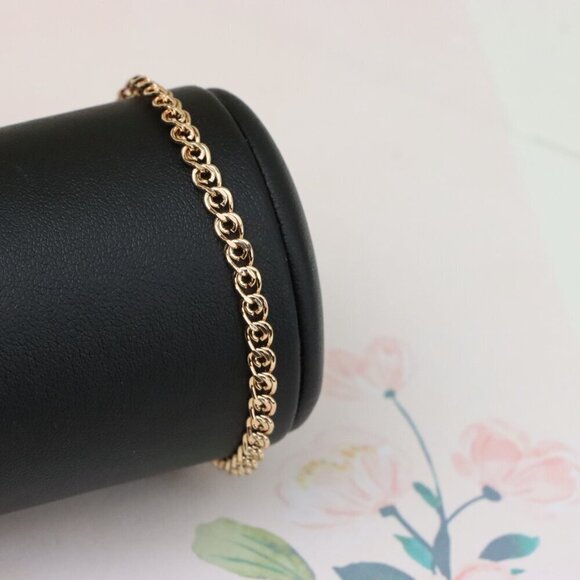 "Elegant Rose Gold Plated Link Chain Bracelet for Women, XPBL0877 - Picture 8 of 12